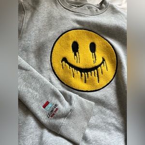Smiley Face Crew Neck Sweatshirt